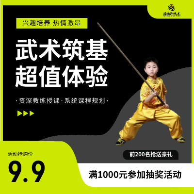 9.9元少儿武术体验课